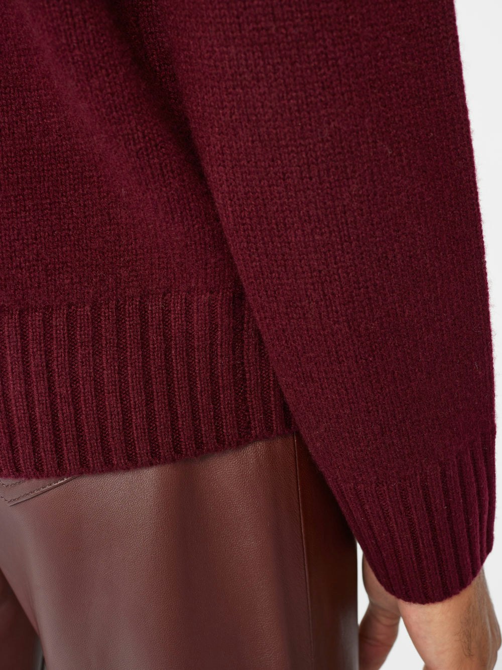 hem and sleeve detail view